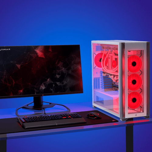 Corsair ML120 LED Elite 120mm Red LED Cabinet Fan (Single Pack - White Frame)